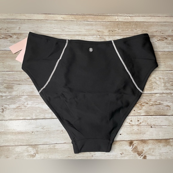 🆕 VICTORIA'S SECRET VS SWIM Sexy Sport Mid-Rise Bikini Bottom XXLARGE 20 Black - Picture 7 of 15